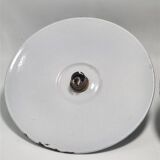 Pair of enamelled sheet metal wall lights