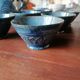 Blue slipware tea set - Bernard Leclerc