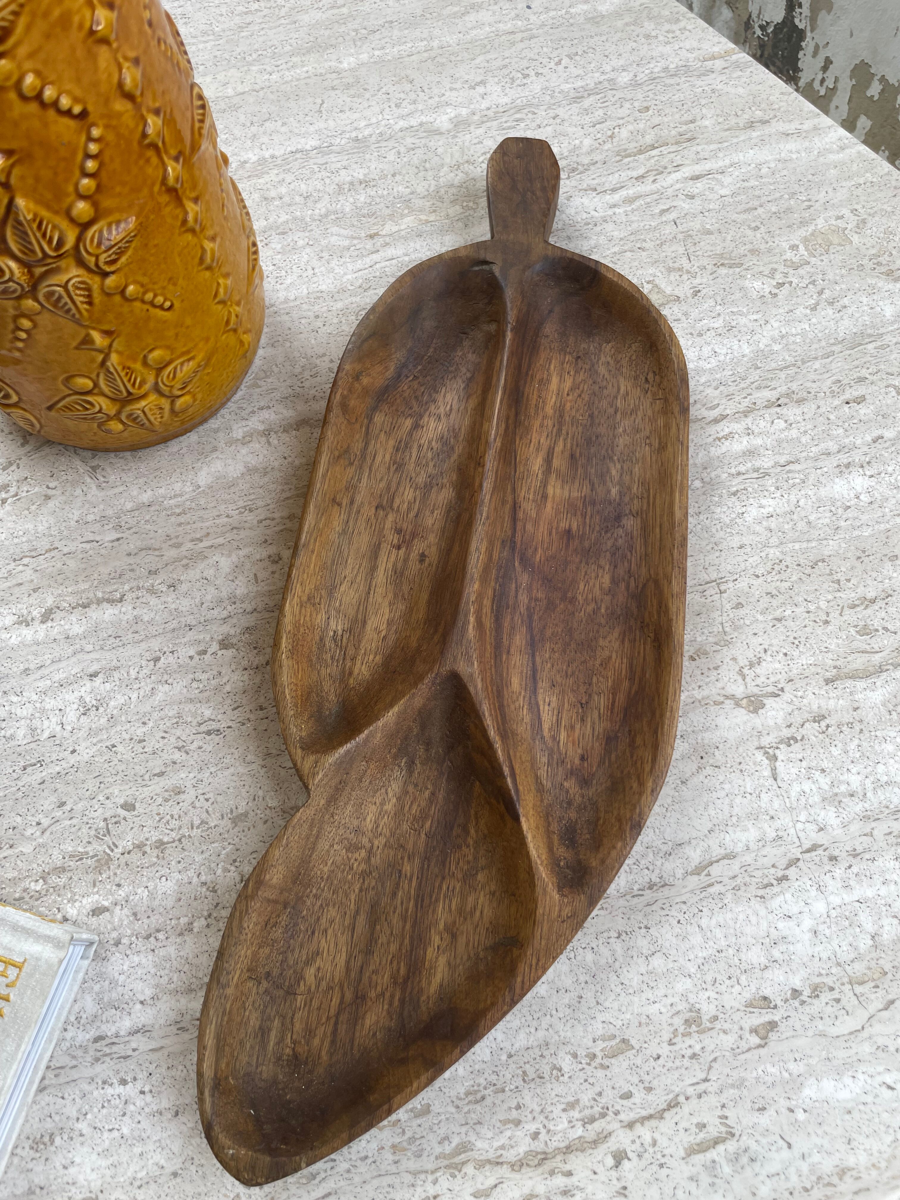 Antique wooden dish