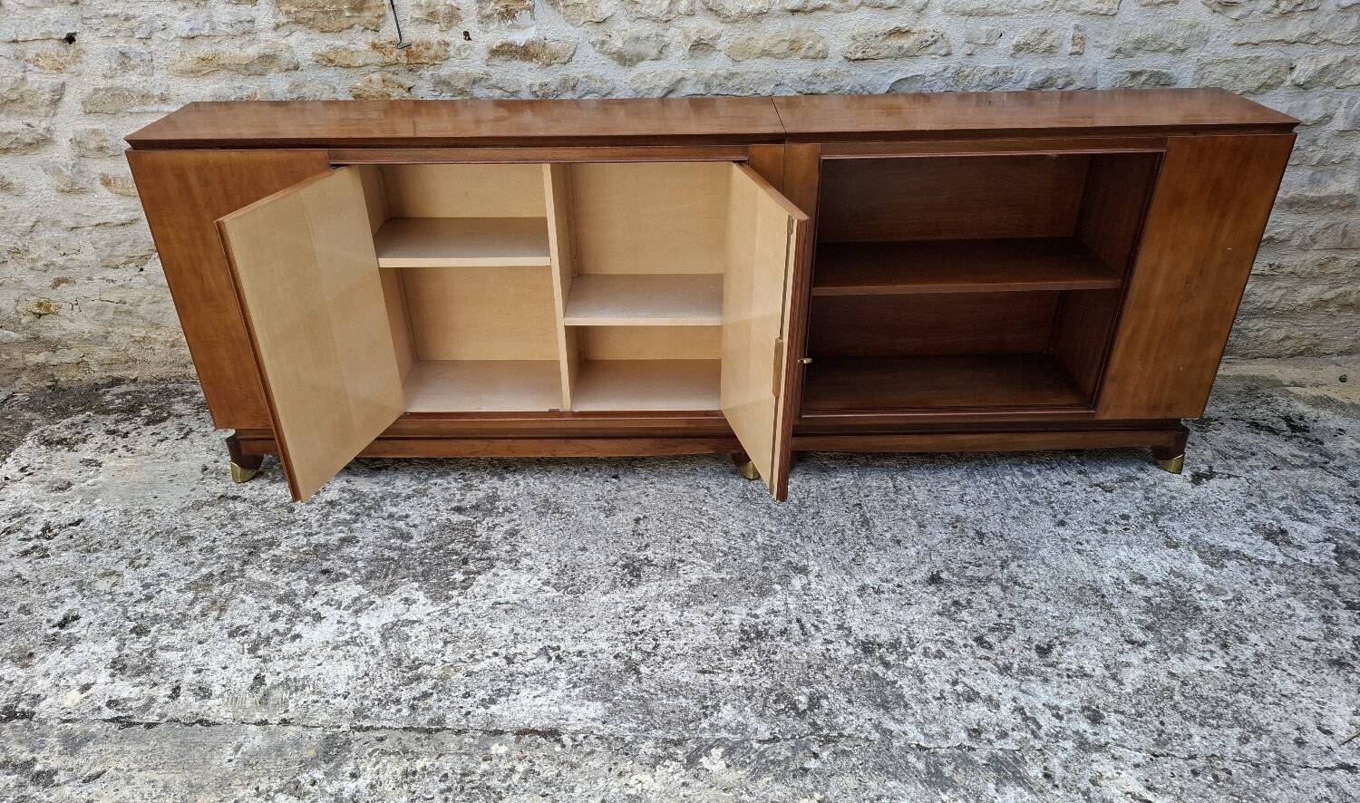 Mahogany glass sideboard, 1950