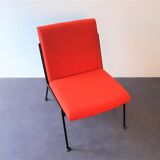 Red 'Oase' lounge chair by Wim Rietveld for Ahrend de Cirkel, 1950's