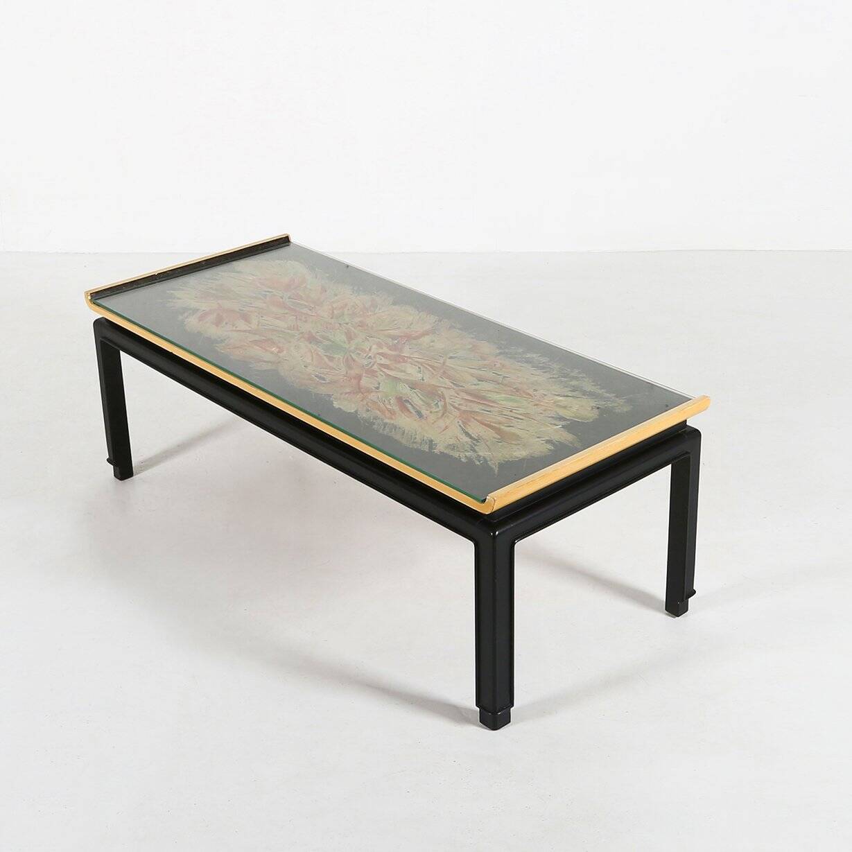 Vintage Belgian Painted Coffee Table by De Coene Frères, 1950s