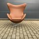 2x Fritz Hansen Egg chair by Arne Jacobsen in Cognac leather, new condition!