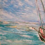 Tableau de J C Tessonieres Bateau