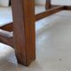 Large wooden bench with a backrest