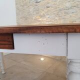 Farm table feet turned