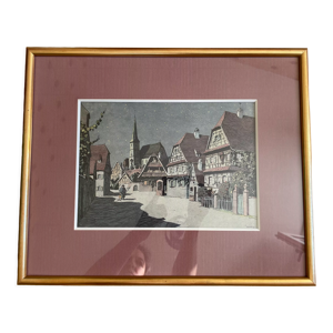 Zincographie d’un village