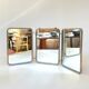 Miroir tryptique barbier vintage 1960
