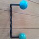 Wall coat rack two ball hooks