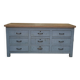 Original 1950s gray patinated 9-drawer craft cabinet