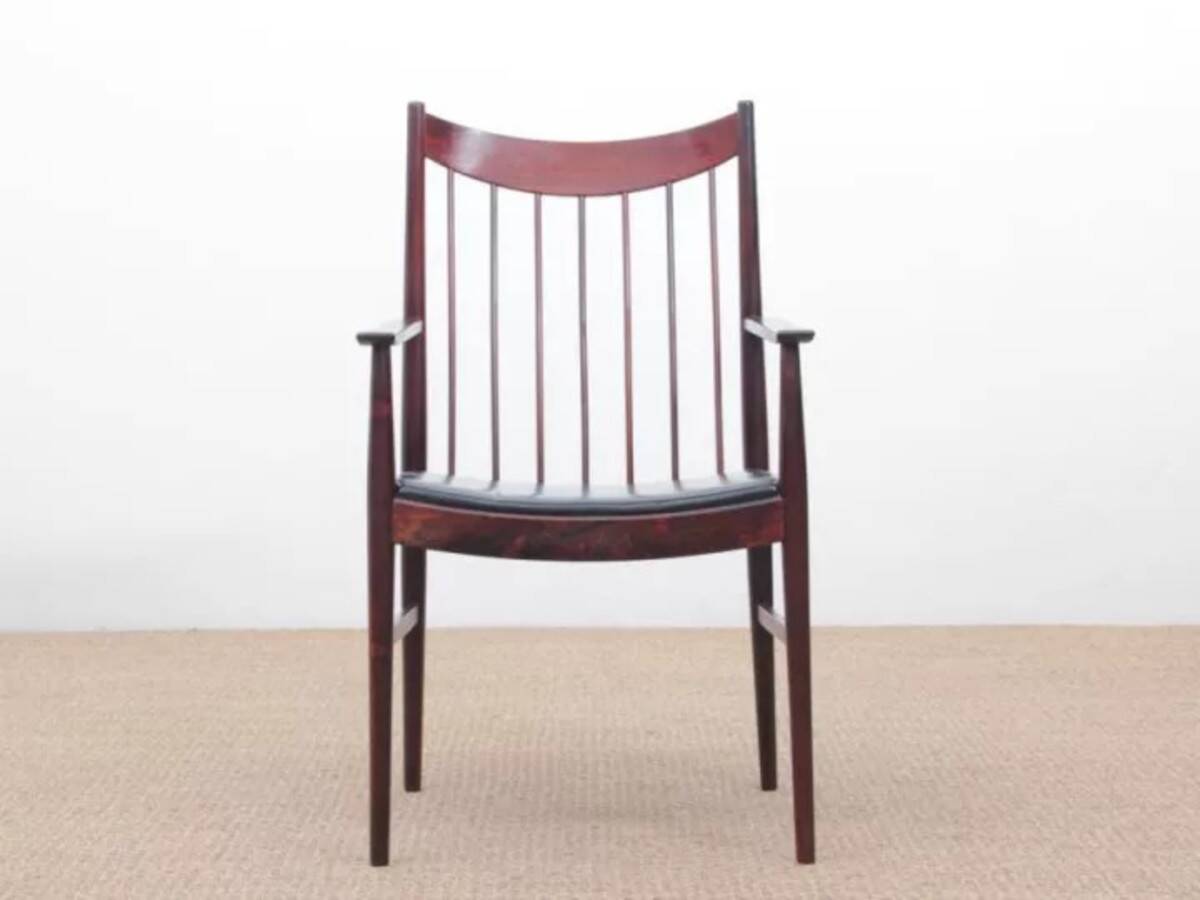 Pair of armchairs, side table, Danish in rosewood, Arne Vodder 1960.