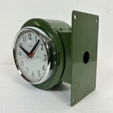 Vintage green citizen double-sided navy wall clock, 1980s