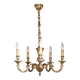Lustre en bronze 5 bras vintage 1970
