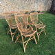 4 vintage rattan chairs 1950