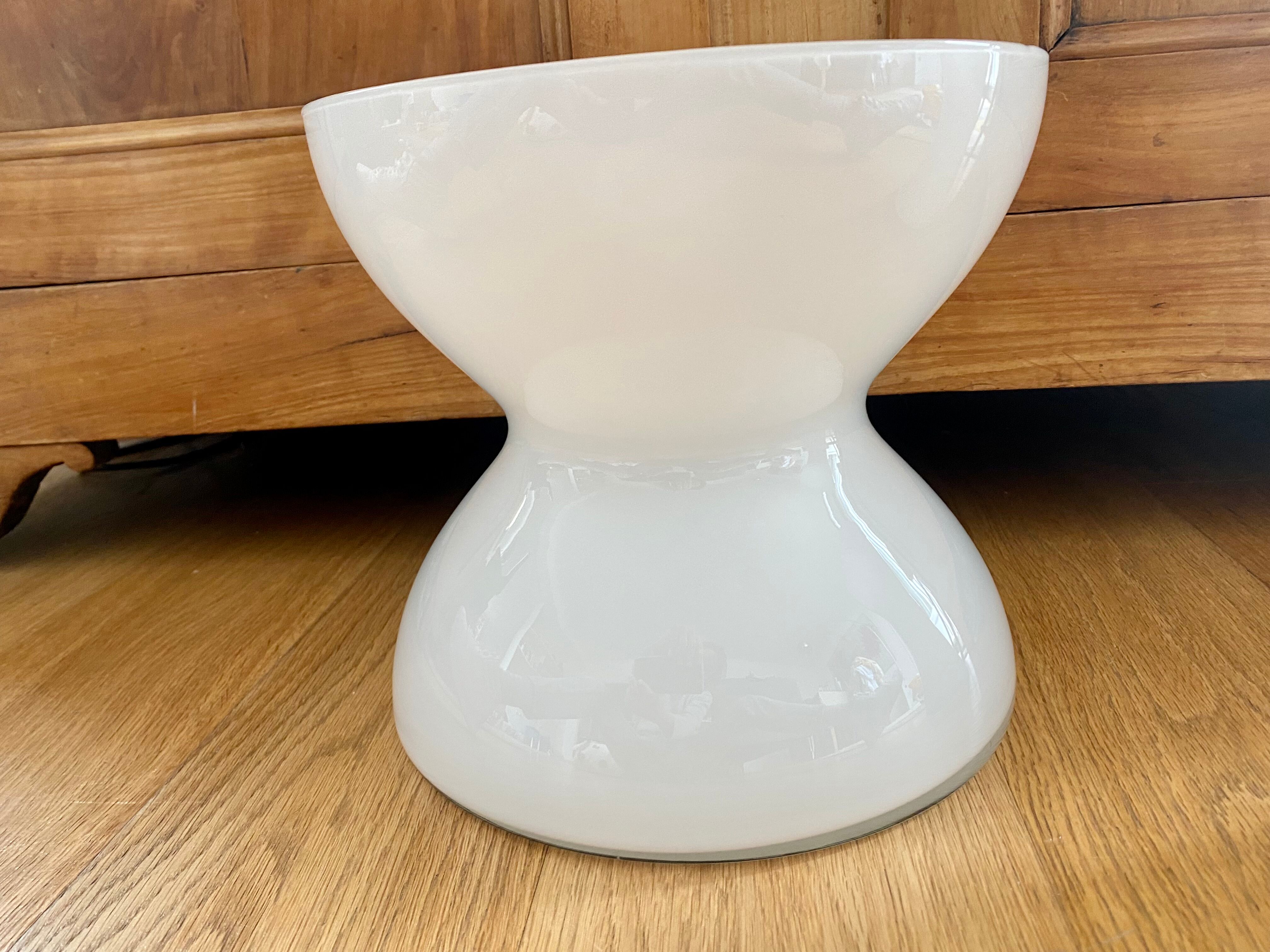 Anne Nilsson for Ikea white glass diabolo vase