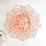 Vintage pink moulded glass bowl