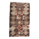 Tapis Kilim turc vintage marron et beige 6x12, 179x363 cm SK 35163
