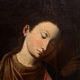 Ancient painting with a religious subject, oil on canvas, Italy, 17th century.