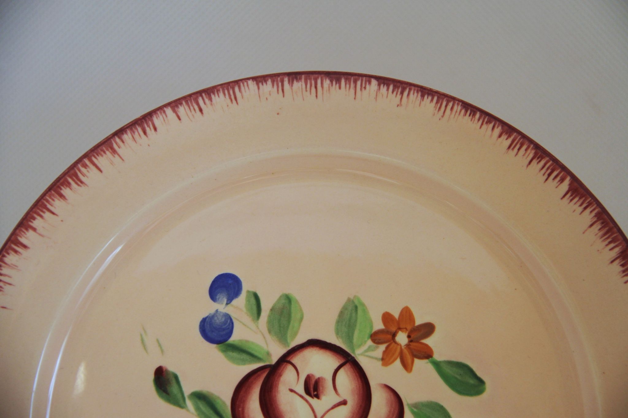 Lot of 2 dessert plates Aurore des Faïenceries Longchamp