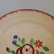Lot of 2 dessert plates Aurore des Faïenceries Longchamp
