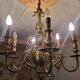 Gilded bronze chandelier 6 lights XIX th