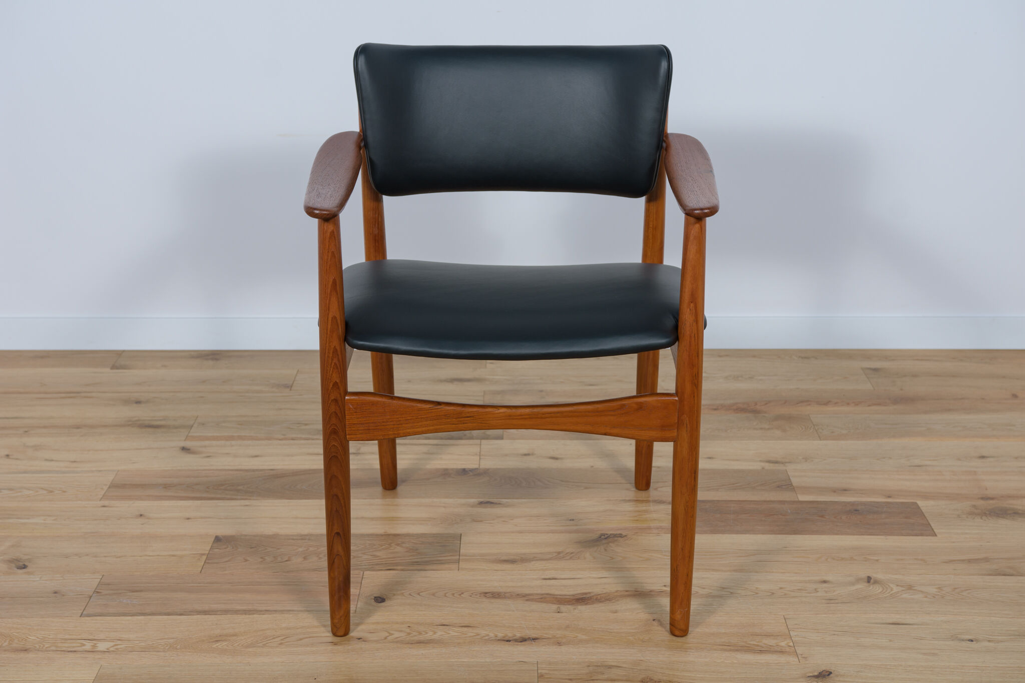 Mid-Century Danish Teak & Leather Armchair, 1970s