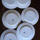 A set of 6 flat plates Terre de Fer Guirlandes Louis XVI Salins
