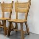4 Vintage Brutalist Wooden Chairs