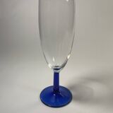 Set of 9 blue stemmed glasses (3 balloon wine glasses, 3 flutes, 3 cocktail)
