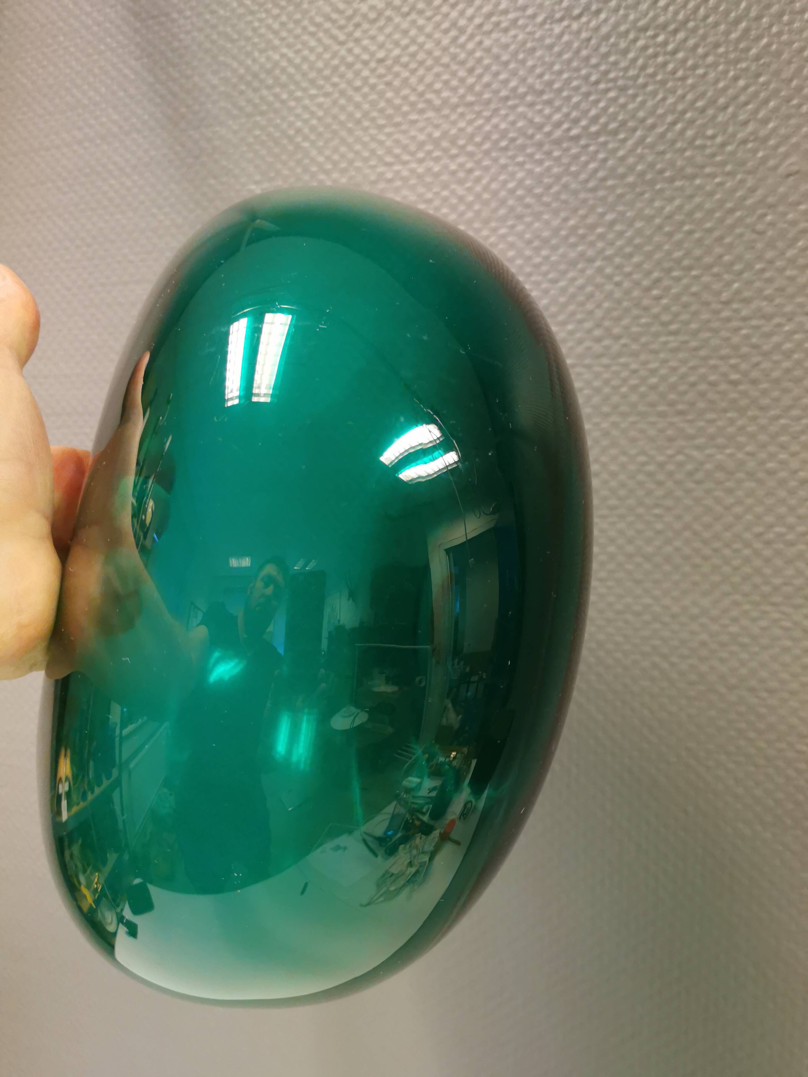 Vintage emerald green vase from Swedish Ikea 1990s.