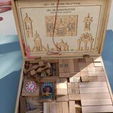Jeu de construction architecture en bois 1930-1940