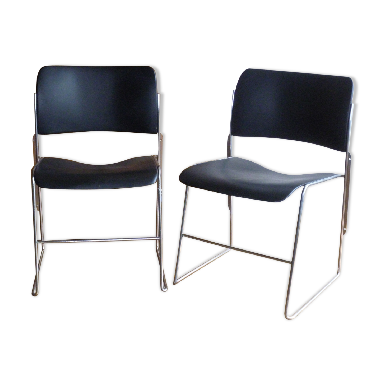 Pair of chairs GF 40/4 design David Rowland years 70