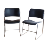 Pair of chairs GF 40/4 design David Rowland years 70