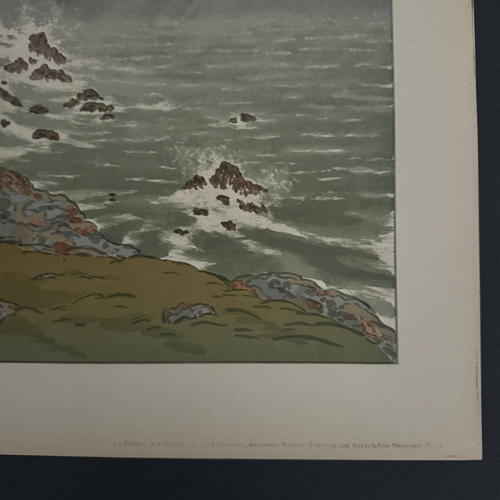 Lithograph by Henri Rivière The Magic of the Hours - The Storm