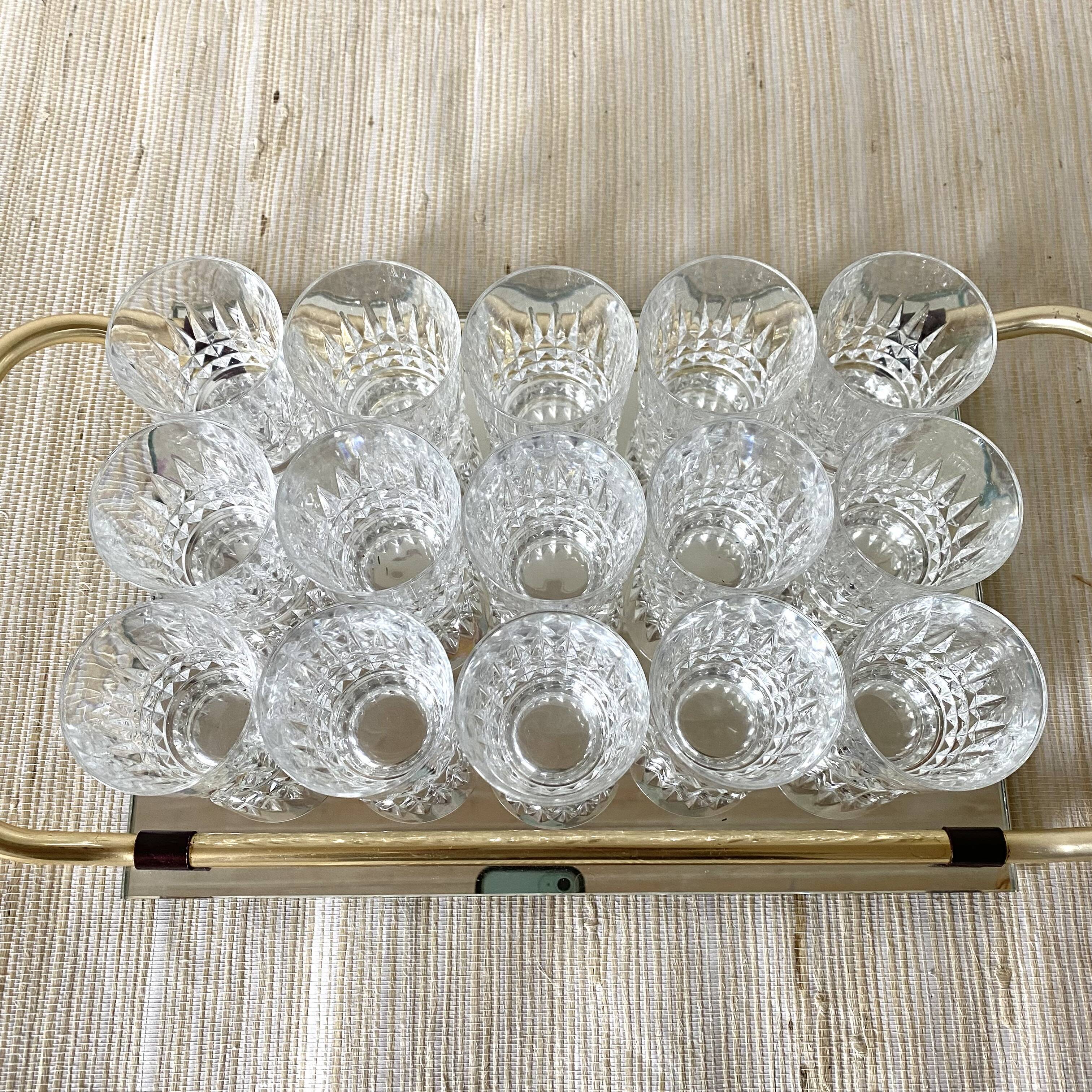 Crystal whisky glasses x15