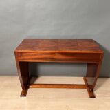 Art Deco Console Table in Thuja Roots, Birch and Silver-Plate, France, 1925