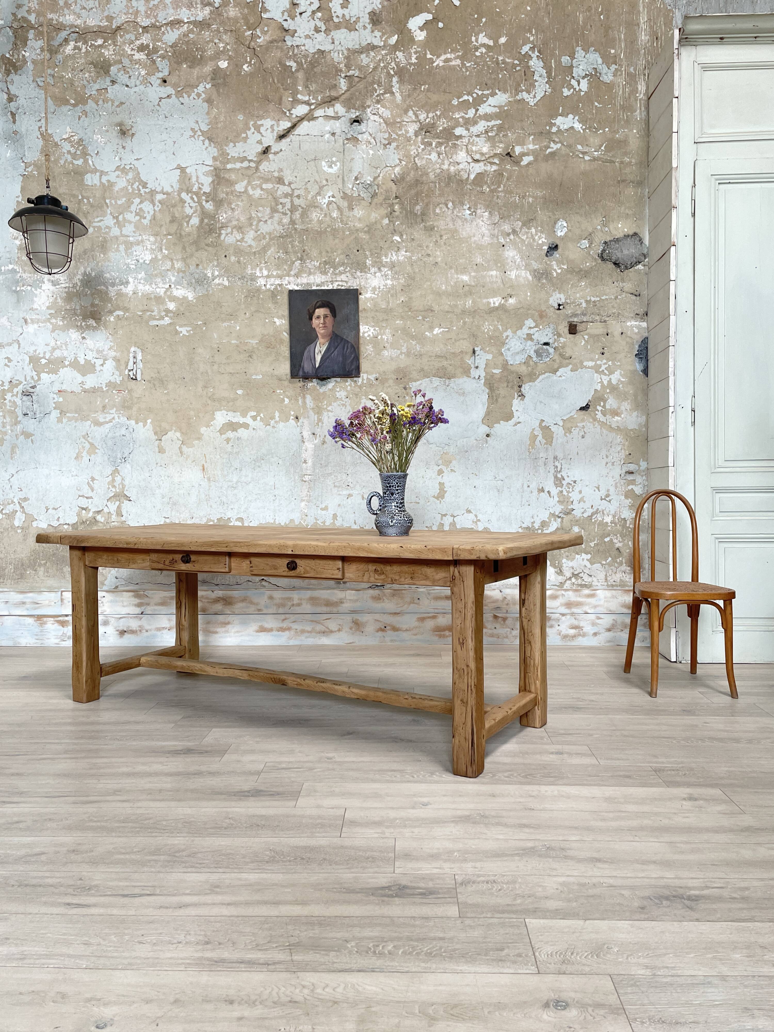 Solid oak farm table