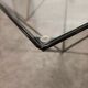 Square coffee table in glass and black satin metal 1980