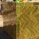 Olive green modern zellige coffee table