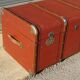 Old curved travel trunk