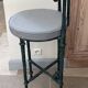 Set of 4 patinated bronze stools in the spirit of Giacometti.