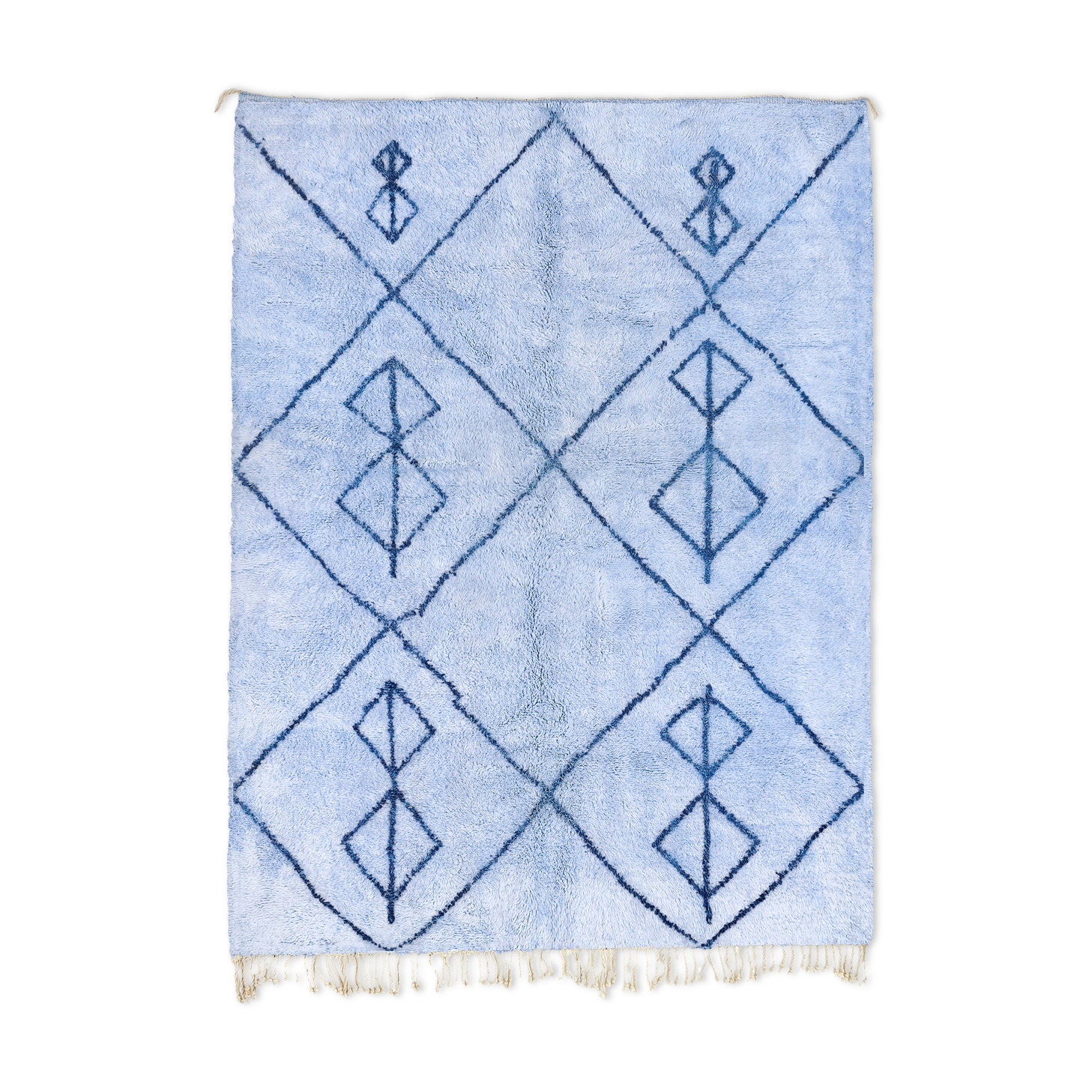 Modern Moroccan carpet blue contemporary art 200x300cm