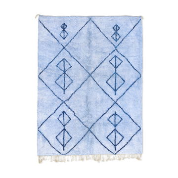 Tapis marocain moderne bleu art contemporain 200x300cm