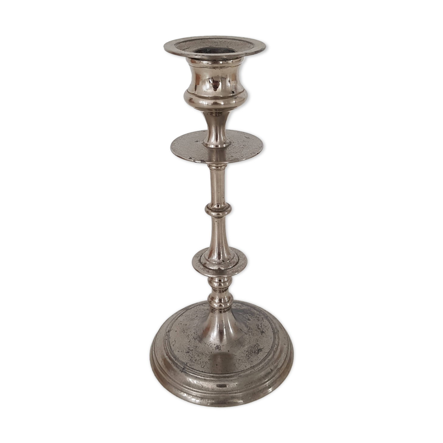 Candlestick former metal silver