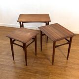 Nest of tables in teak from the 1960s.