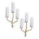 Pair of wall lights by Maison Arlus by Felix Agostini in bronze.