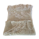 Old bedspread with angel embroidery