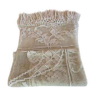 Old bedspread with angel embroidery