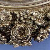 Miroir doré à motifs floraux XIXe siècle