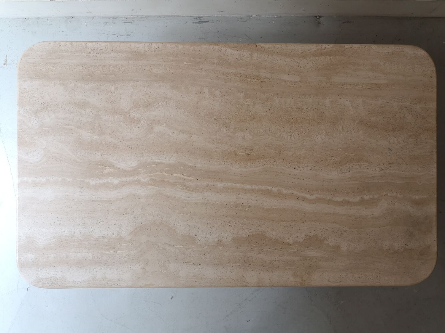 Rectangular travertine coffee table, circa 1970